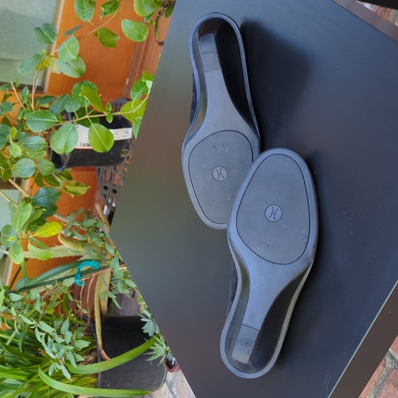 Cole Haan black suede wedge mules, size 8B - Picture 3 of 5